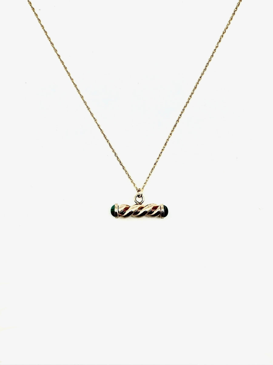 Wallace Malachite T-Bar Necklace - Stone Cooper