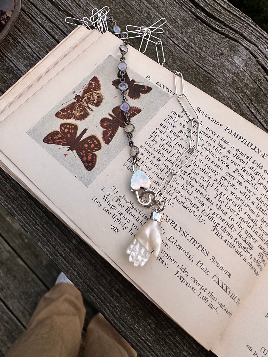 Anais Moonstone Hand Necklace - Stone Cooper