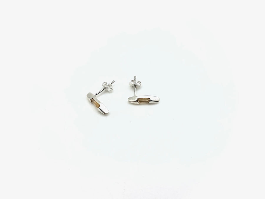 Citrine Harvest Moon Studs