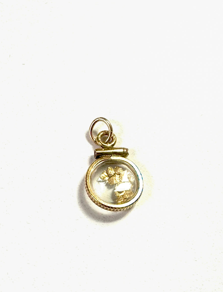 Vintage Encased Raw Gold Nugget Charm - Stone Cooper