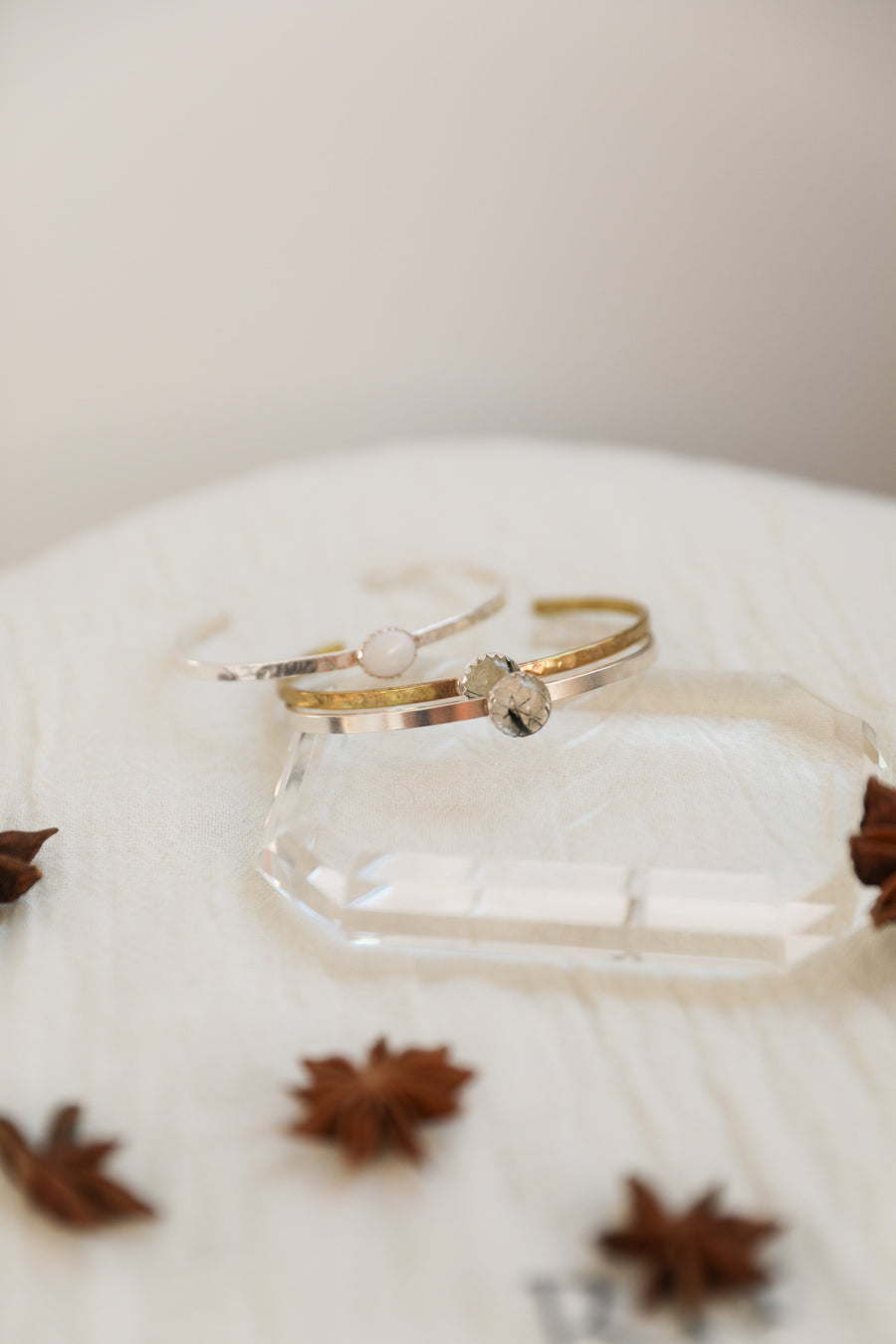 Tourmalated Quartz Everyday Cuff - Stone Cooper