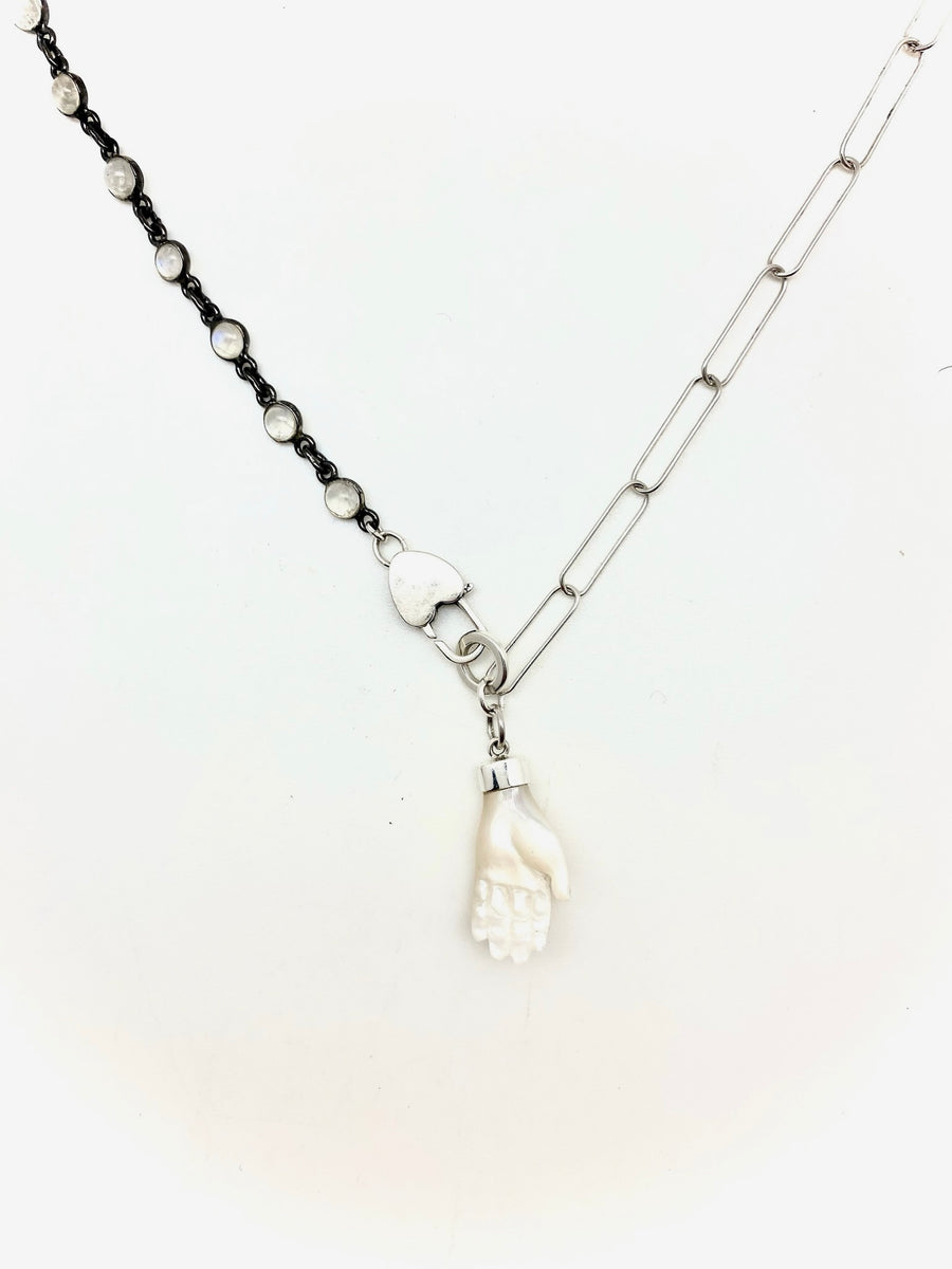 Anais Moonstone Hand Necklace - Stone Cooper