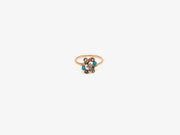 Turquoise, Seed Pearl, Rose-cut Diamond Ring (4.75)