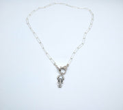 Miriam Sterling Diamond Clasp Necklace / Charm Holder