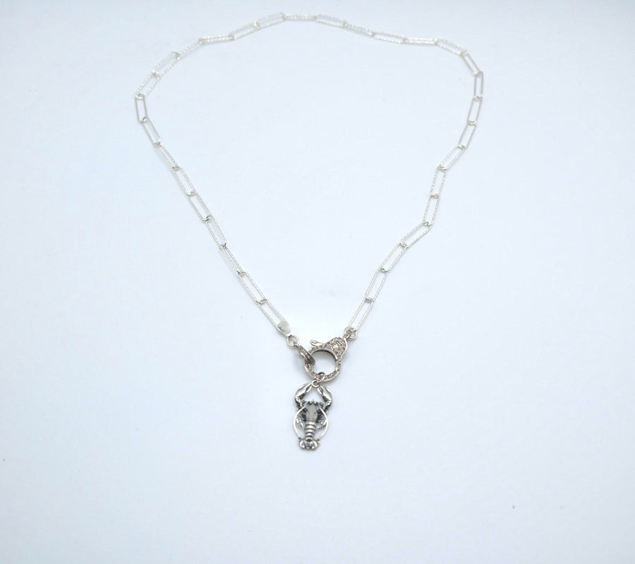 Miriam Sterling Diamond Clasp Necklace / Charm Holder