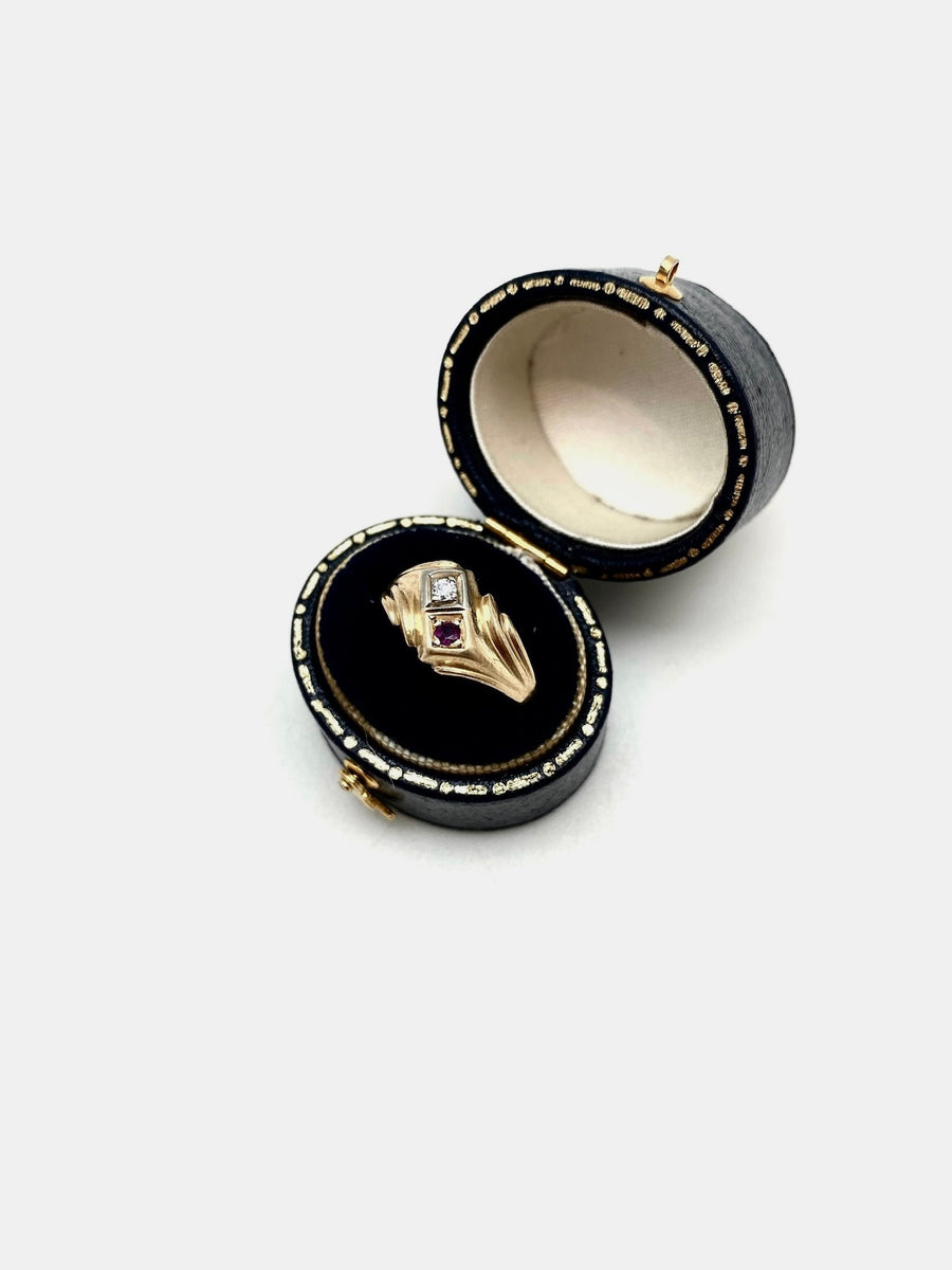Antique Ruby, Diamond 14K Ring (6) - Stone Cooper