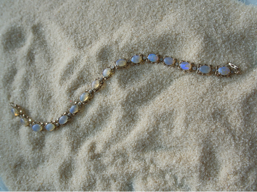 Marina Opal Diamond 14K Bracelet - Stone Cooper