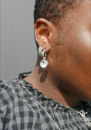 Sterling Silver Braided Chain Hoops - Stone Cooper