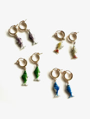 Lucky Vintage Fish Hoops (4 colors) - Stone Cooper