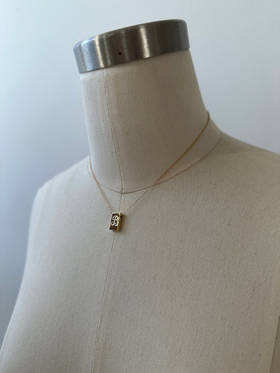 Vintage Letter Necklace - Stone Cooper