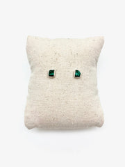 Malachite Moss Studs - Stone Cooper