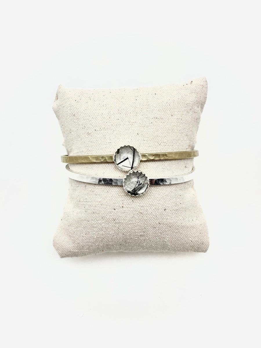 Tourmalated Quartz Everyday Cuff - Stone Cooper