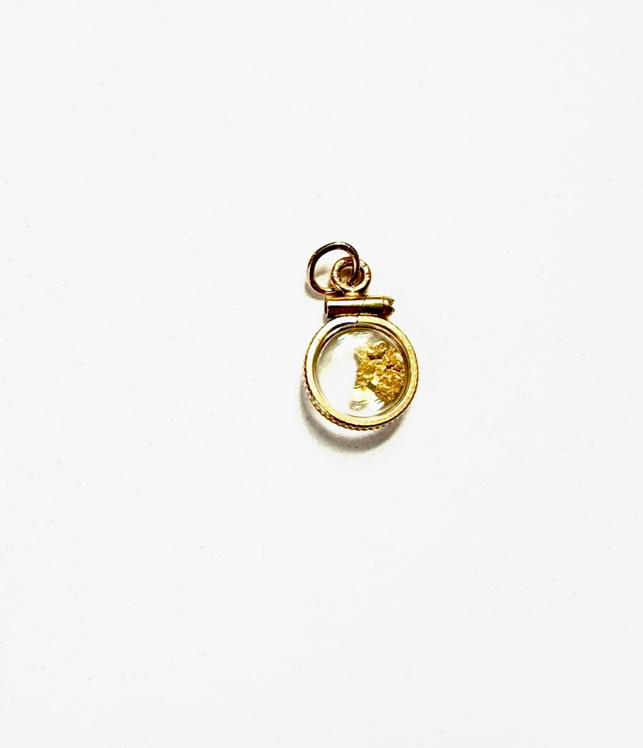 Vintage Encased Raw Gold Nugget Charm - Stone Cooper