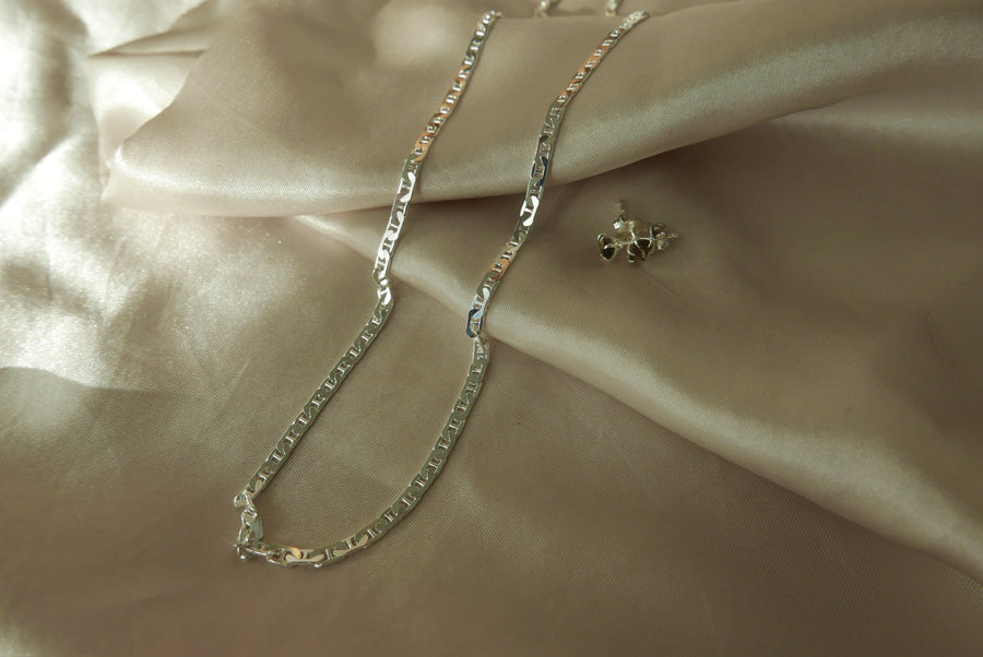 Sylvie Chain & Smoky Quartz Stud Set - Stone Cooper