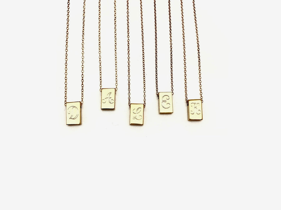 Vintage Letter Necklace - Stone Cooper