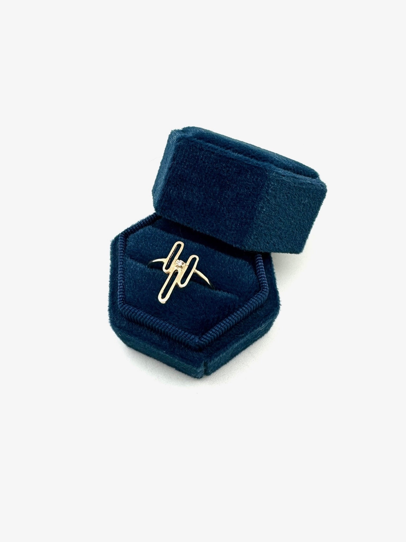 Retro Diamond Cactus 14K  Ring (7) - Stone Cooper