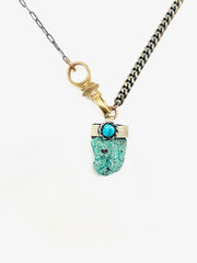 Rolling Stone Necklace: Pyrite or Turquoise - Stone Cooper