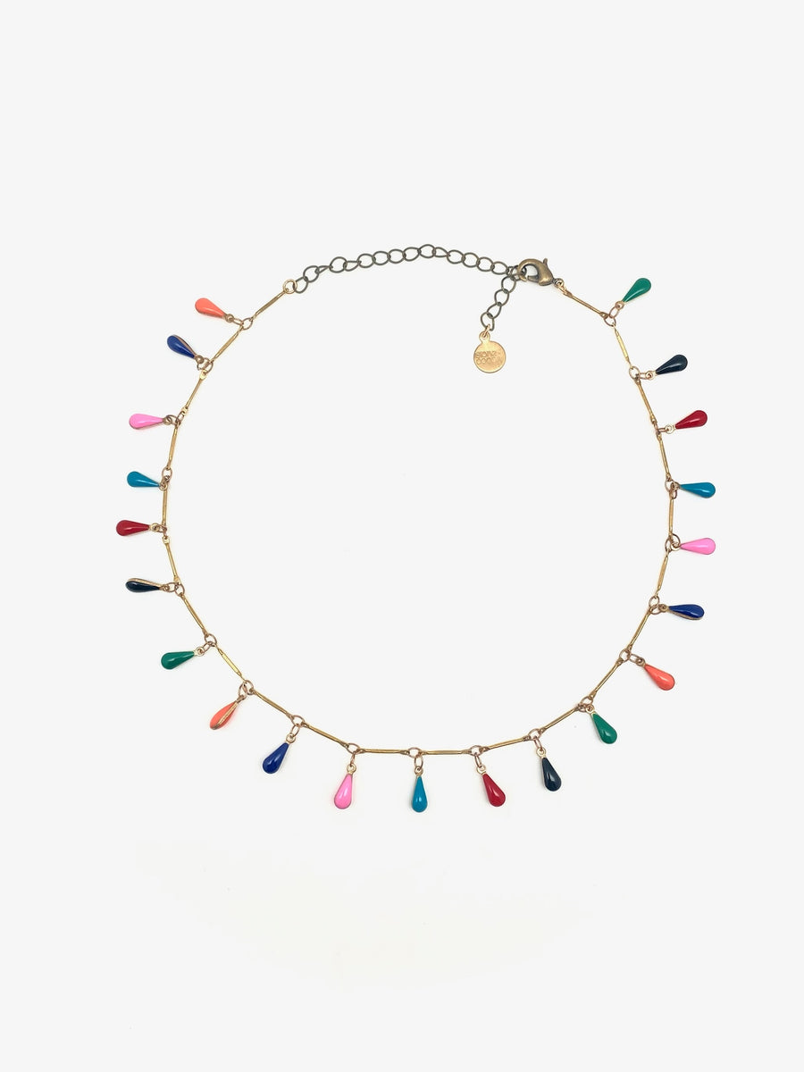 Brit Rainbow Fringe Choker - Stone Cooper