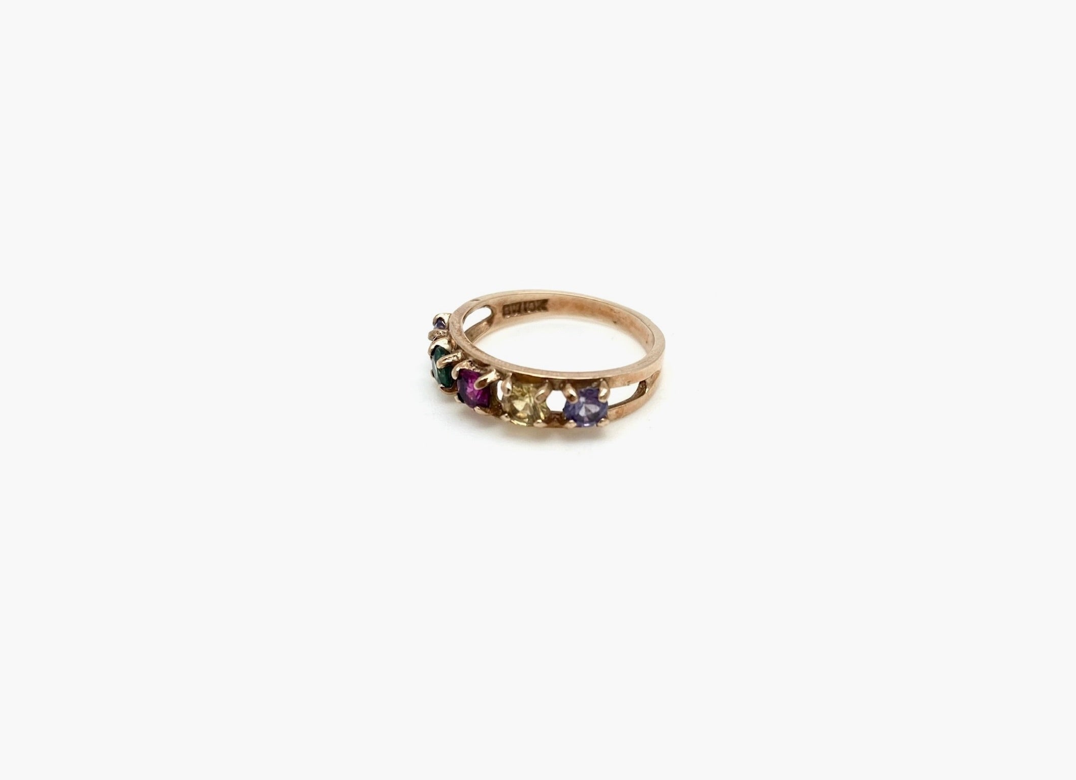 Vintage Rainbow Mother's Ring 10K (7) - Stone Cooper