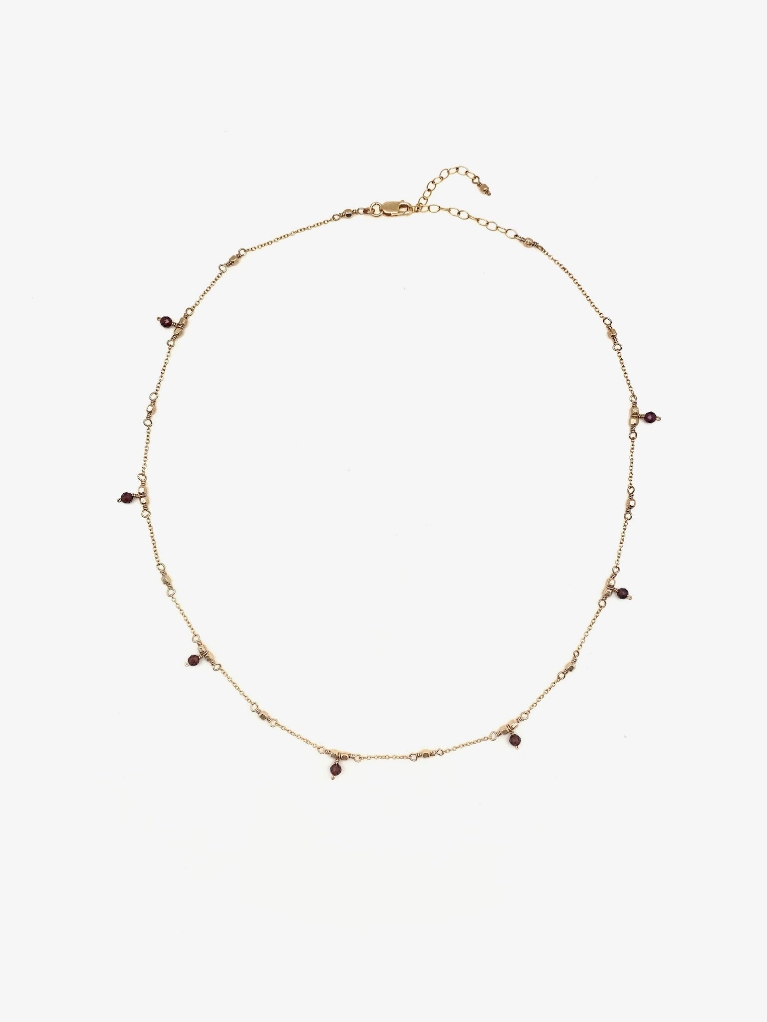 Garnet Adirondack Drop Necklace - Stone Cooper