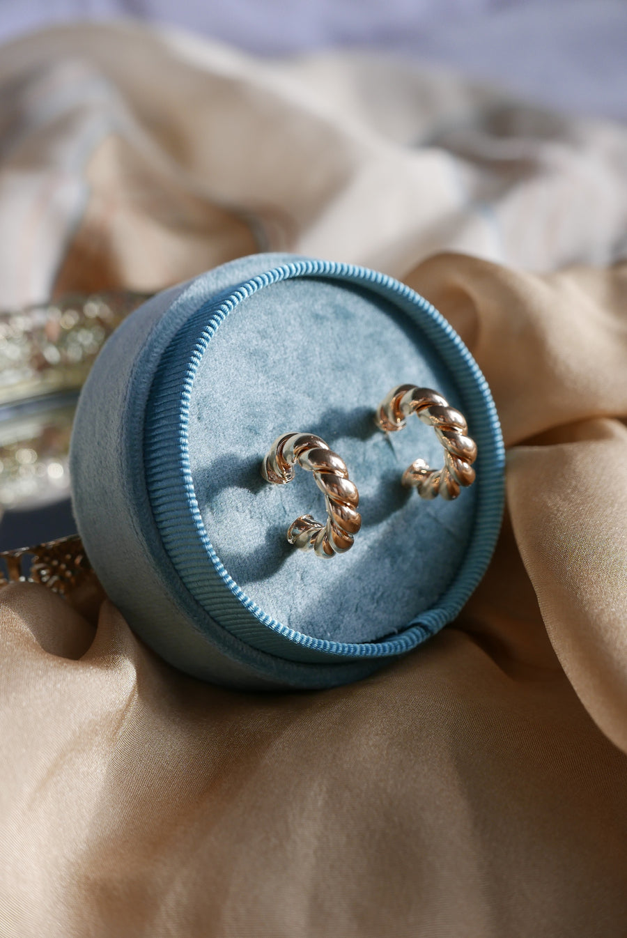 Gold Twist Hoops - Stone Cooper