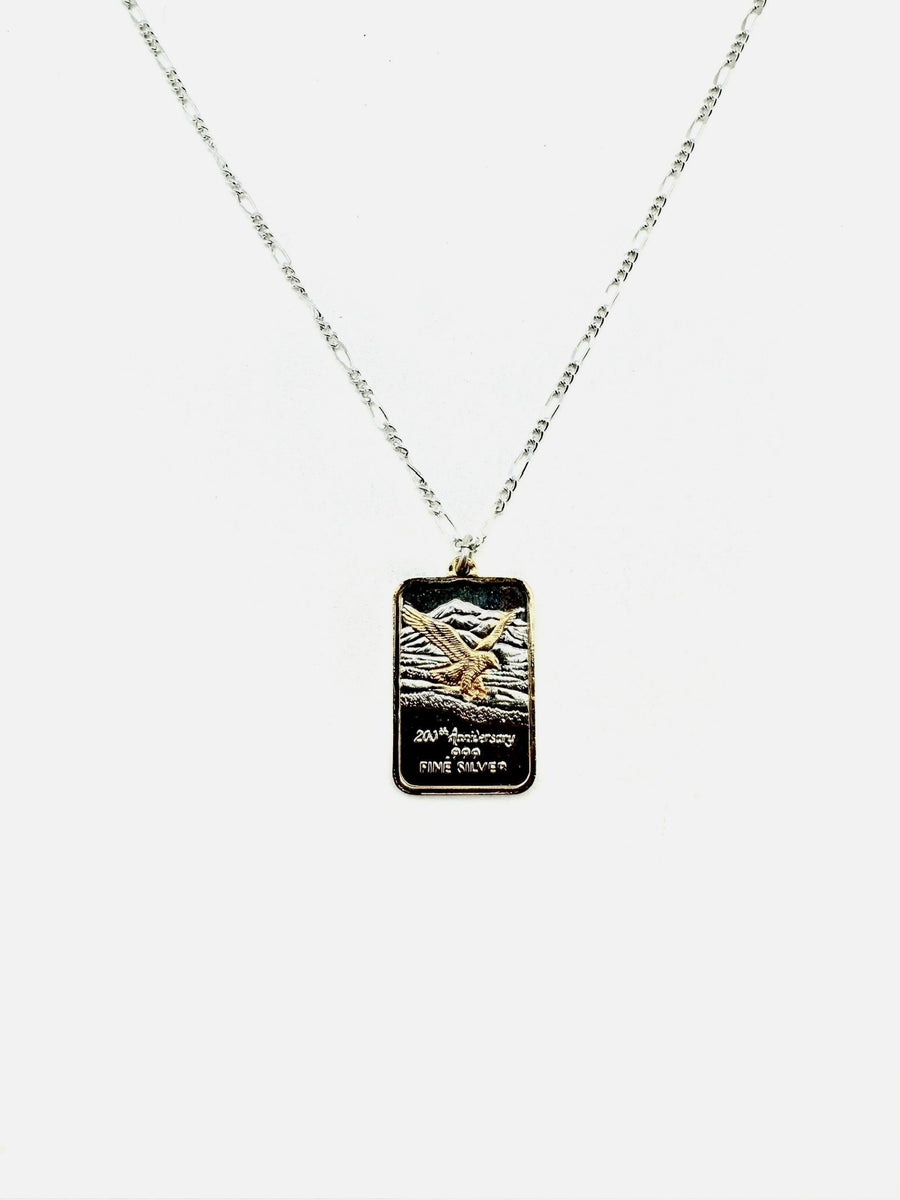 Vintage Collector's Silver Eagle Necklace - Stone Cooper
