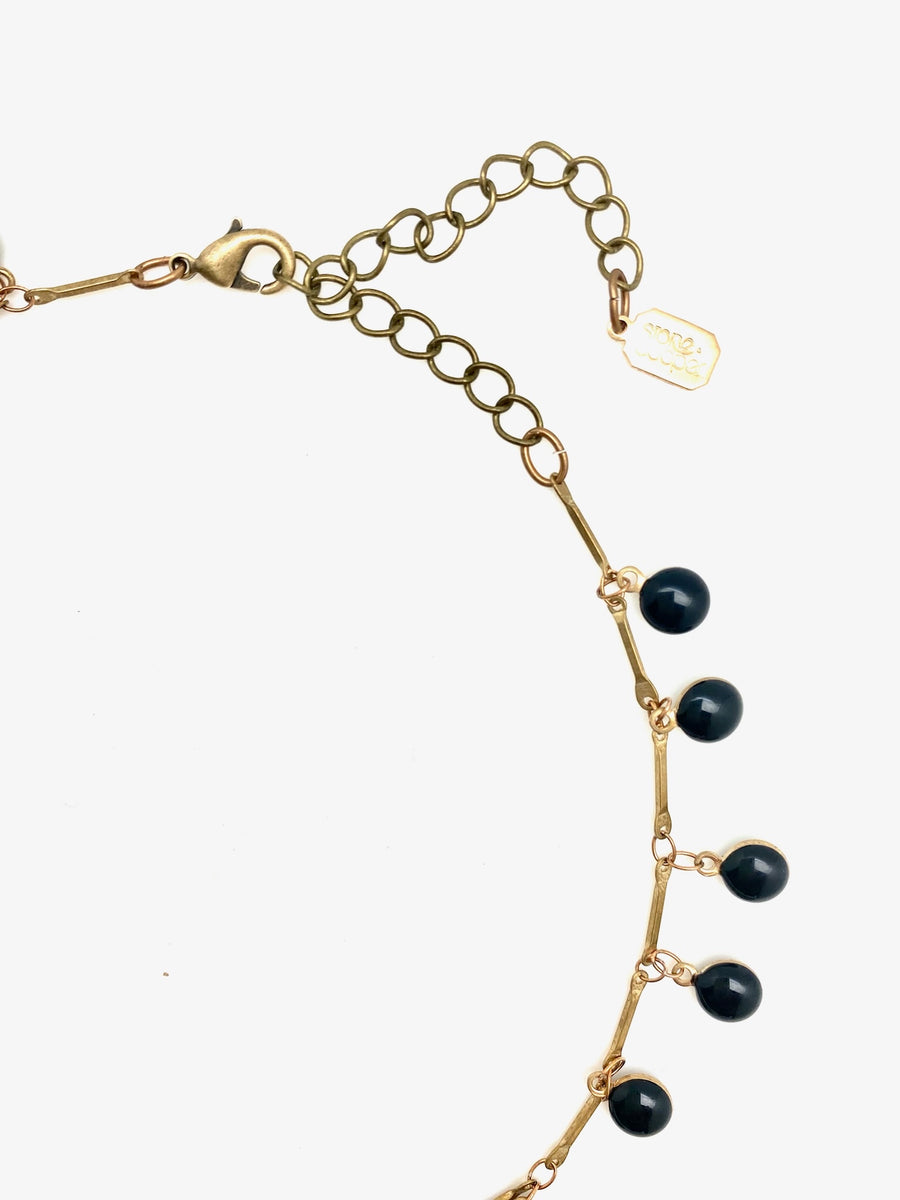 Black & White Cookie Fringe Choker - Stone Cooper