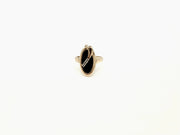 Onyx and Diamond 10K Eve Ring (6.25) - Stone Cooper