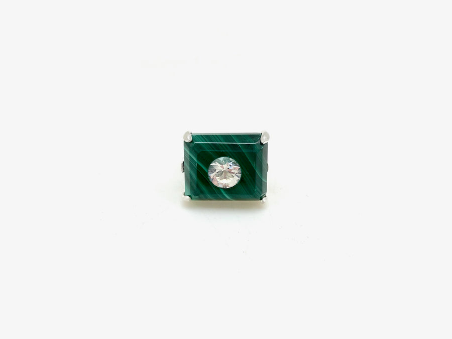Malachite & Herkimer Earnest Ring - Stone Cooper