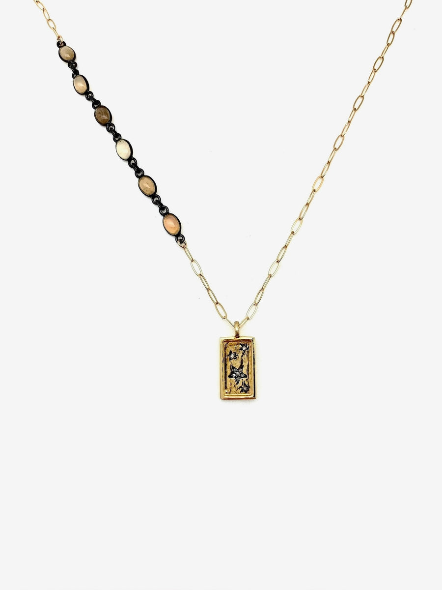 In The Stars Diamond + Opal Necklace - Stone Cooper