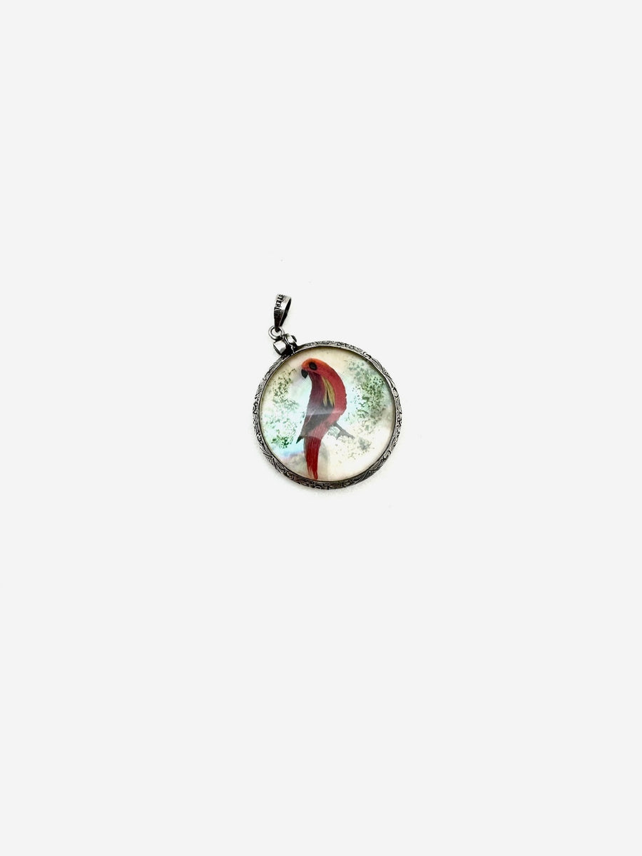Mother of Pearl, Feather Double Sided Bird Pendant - Stone Cooper