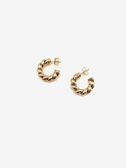Gold Twist Hoops - Stone Cooper