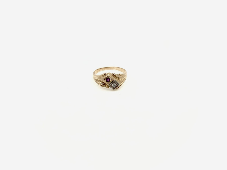 Antique Ruby, Diamond 14K Ring (6) - Stone Cooper