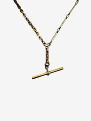 Cecil Antique T-Bar Watch Chain Necklace - Stone Cooper