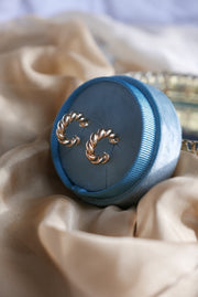 Gold Twist Hoops - Stone Cooper