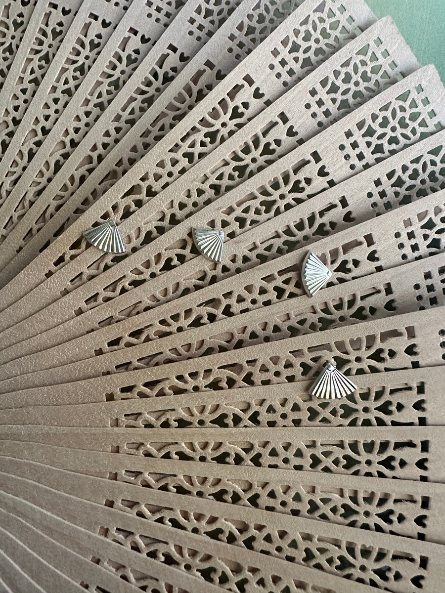 Mabel Fan Studs - Stone Cooper