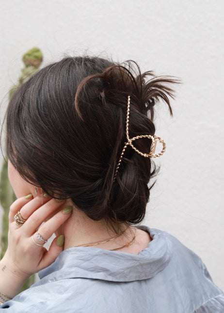 Gold Twist Claw Clip - Stone Cooper