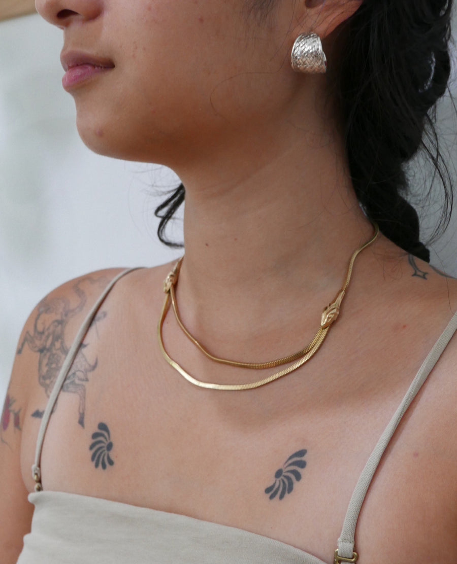 Silver Wicker Hoops - Stone Cooper