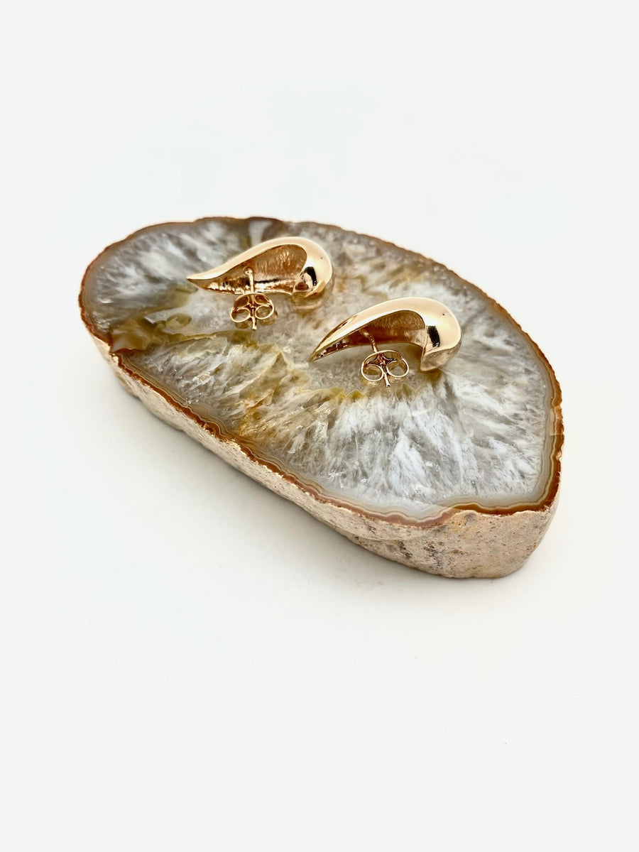Gold Fluid Earrings - Stone Cooper