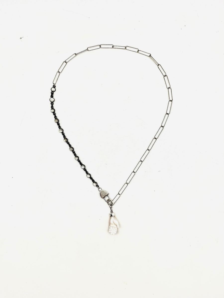 Anais Moonstone Hand Necklace - Stone Cooper