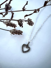 Ethel Diamond Heart Necklace - Stone Cooper
