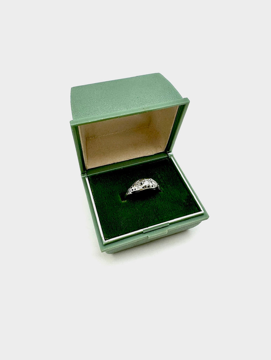 Antique 18K Deco Diamond Star Ring (7.25) - Stone Cooper