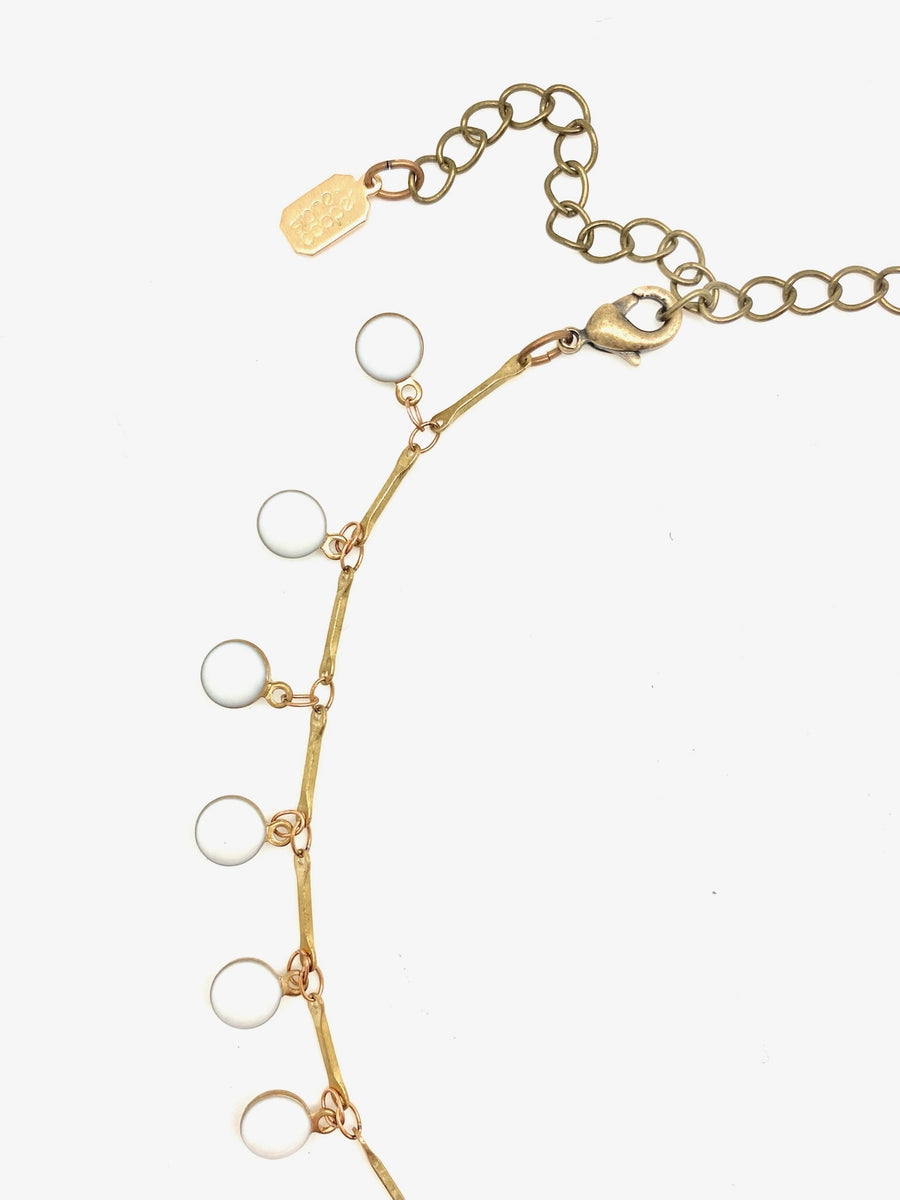 Black & White Cookie Fringe Choker - Stone Cooper