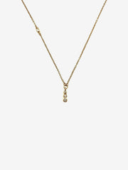 Cleo Diamond Asymmetrical Necklace (14K) - Stone Cooper