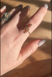 Retro Diamond Cactus 14K  Ring (7) - Stone Cooper