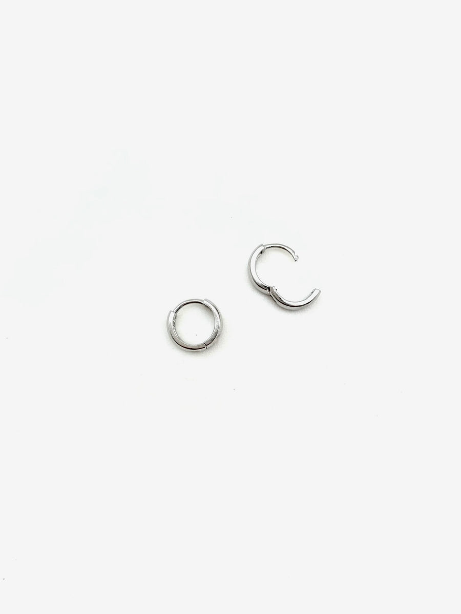 Classic Silver Huggie Hoops - Stone Cooper