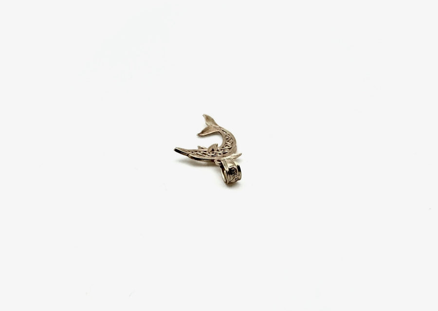 14K Vintage Filigree Dolphin Charm - Stone Cooper