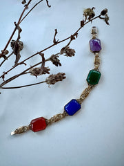 Vivian Vintage Gold Filled Gemstone Bracelet - Stone Cooper