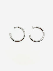 Silver Wrangler Hoops - Stone Cooper