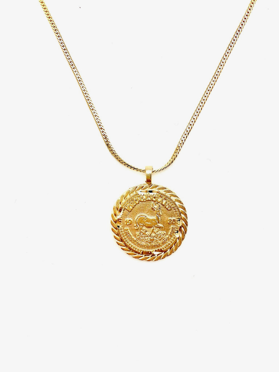 Kruggerand Coin Necklace - Stone Cooper